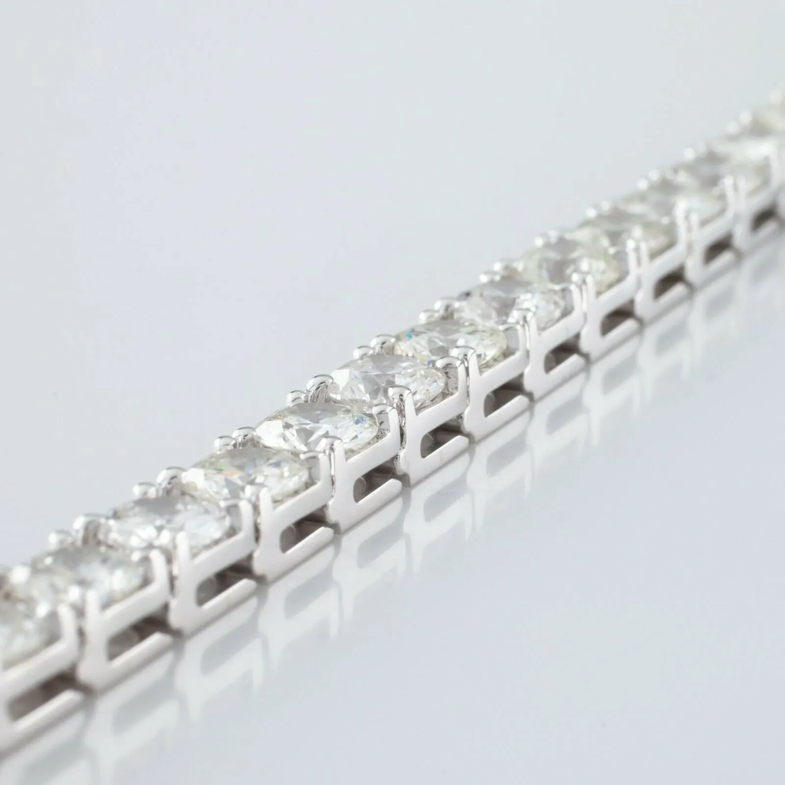 14k White Gold Round Diamond Tennis Bracelet 1 Ct Each! TDW 25.05 ct Gorgeous!