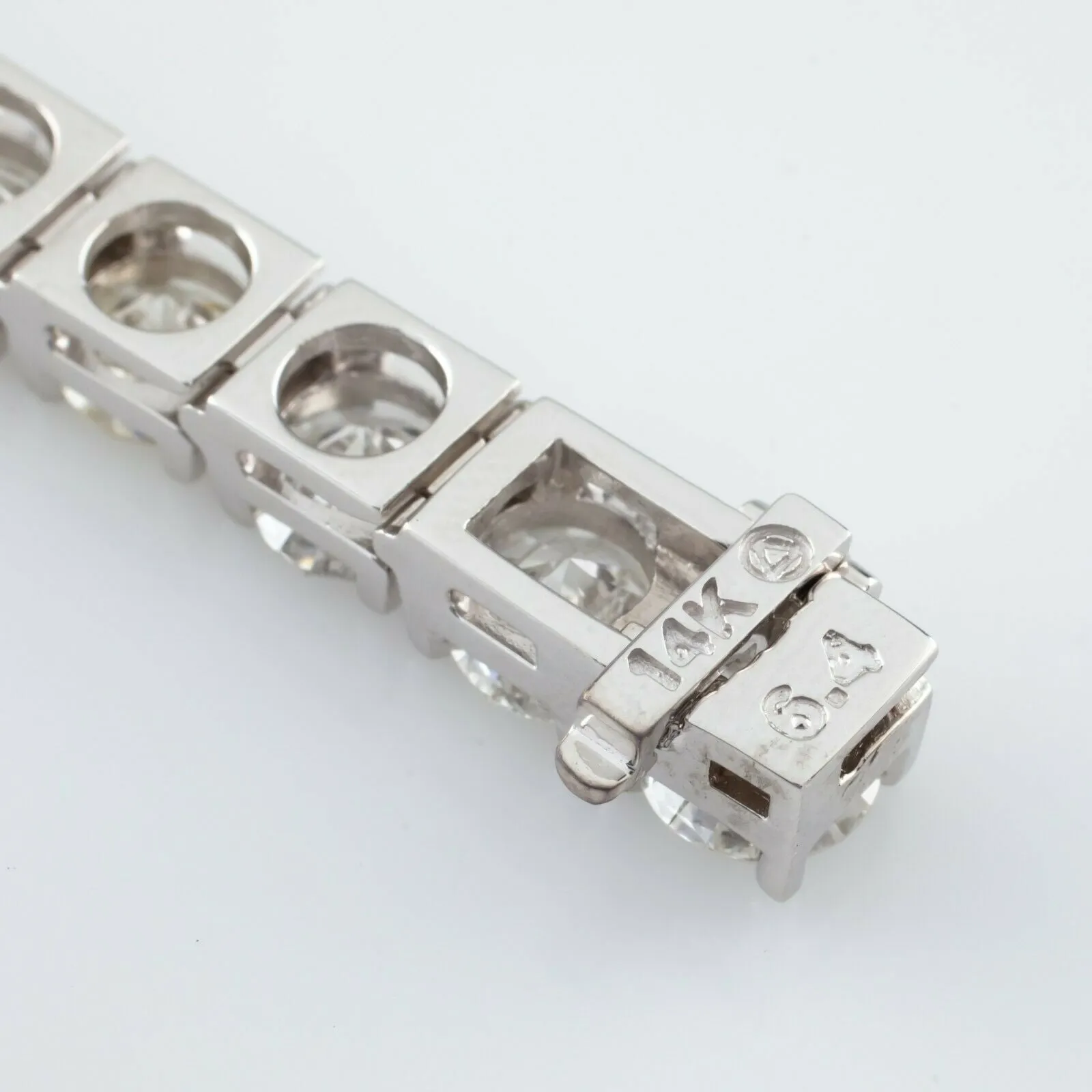 14k White Gold Round Diamond Tennis Bracelet 1 Ct Each! TDW 25.05 ct Gorgeous!