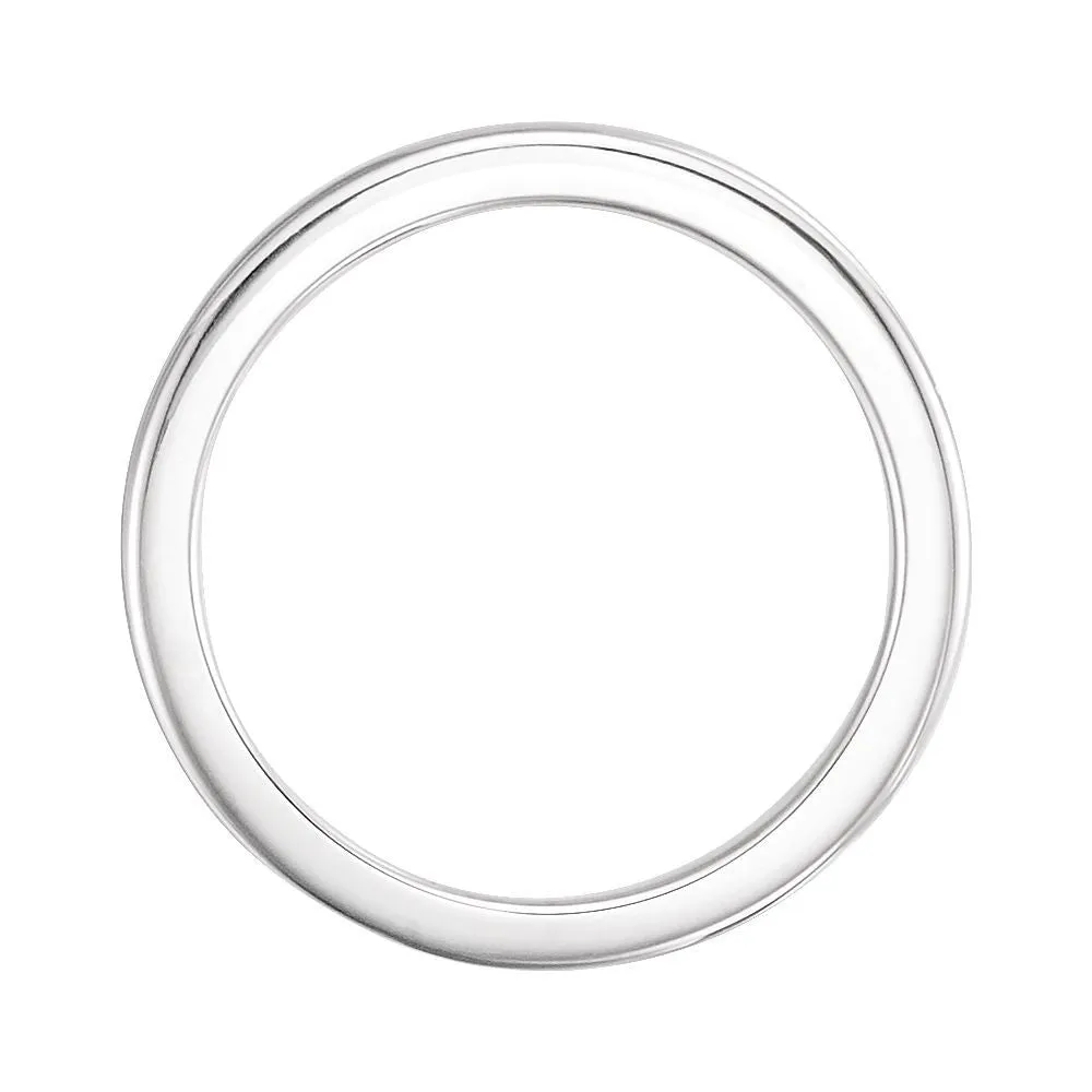 14k White Gold Solstice Solitaire® Tapered Bombé Band, Size 6