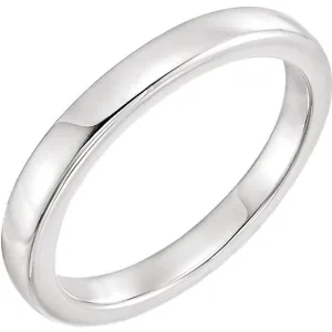 14k White Gold Solstice Solitaire® Tapered Bombé Band, Size 6