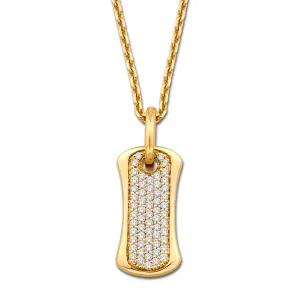14K Yellow Gold 0.20ct. Diamond Pavé Pendant