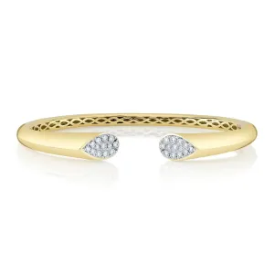 14K Yellow Gold 0.54 ct Diamond Bangle Bracelet