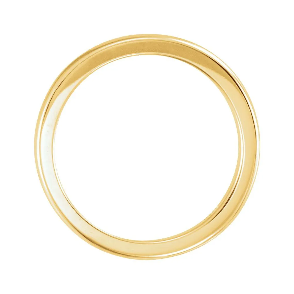 14k Yellow Gold Solstice Solitaire® 0.40-.65 CT Tapered Bombé Band, Size 6