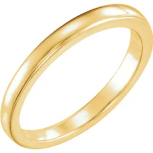 14k Yellow Gold Solstice Solitaire® 0.40-.65 CT Tapered Bombé Band, Size 6