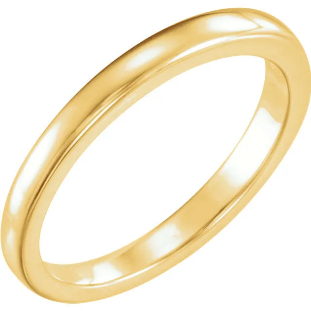 14k Yellow Gold Solstice Solitaire® 0.40-.65 CT Tapered Bombé Band, Size 6