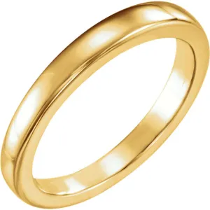 14k Yellow Gold Solstice Solitaire® 2.5-6.0 CT Tapered Bombé Band, Size 6