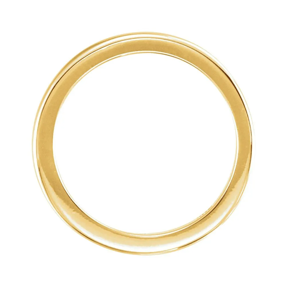 14k Yellow Gold Solstice Solitaire® 2.5-6.0 CT Tapered Bombé Band, Size 6