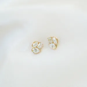 14ky Multi-Diamond Stud Earrings