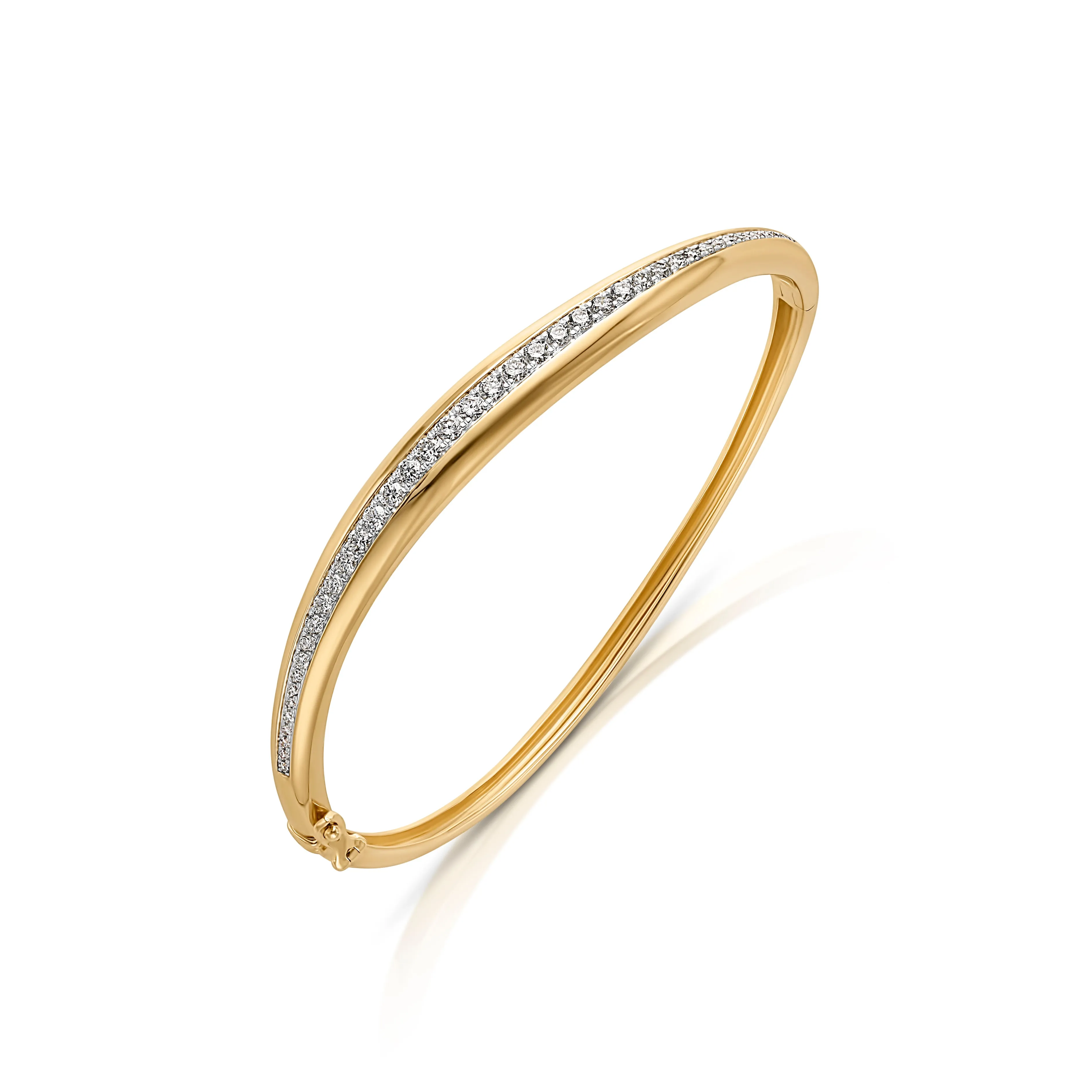 14KYW Wave Bracelet with Diamonds