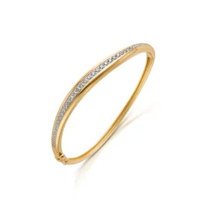 14KYW Wave Bracelet with Diamonds
