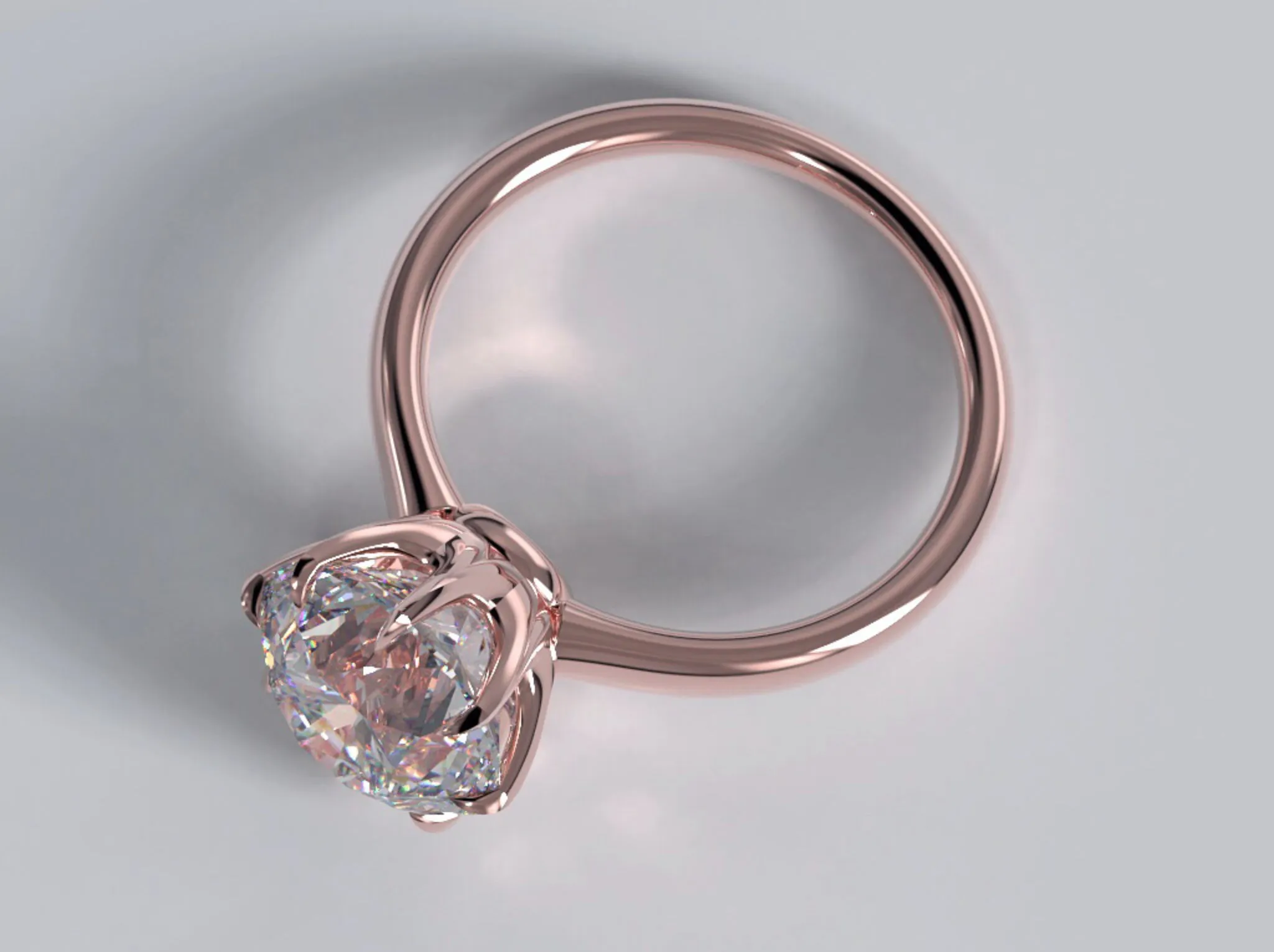 1.50 Ct Brilliant Cut Round Diamond Solitaire Engagement Ring *Rose Gold