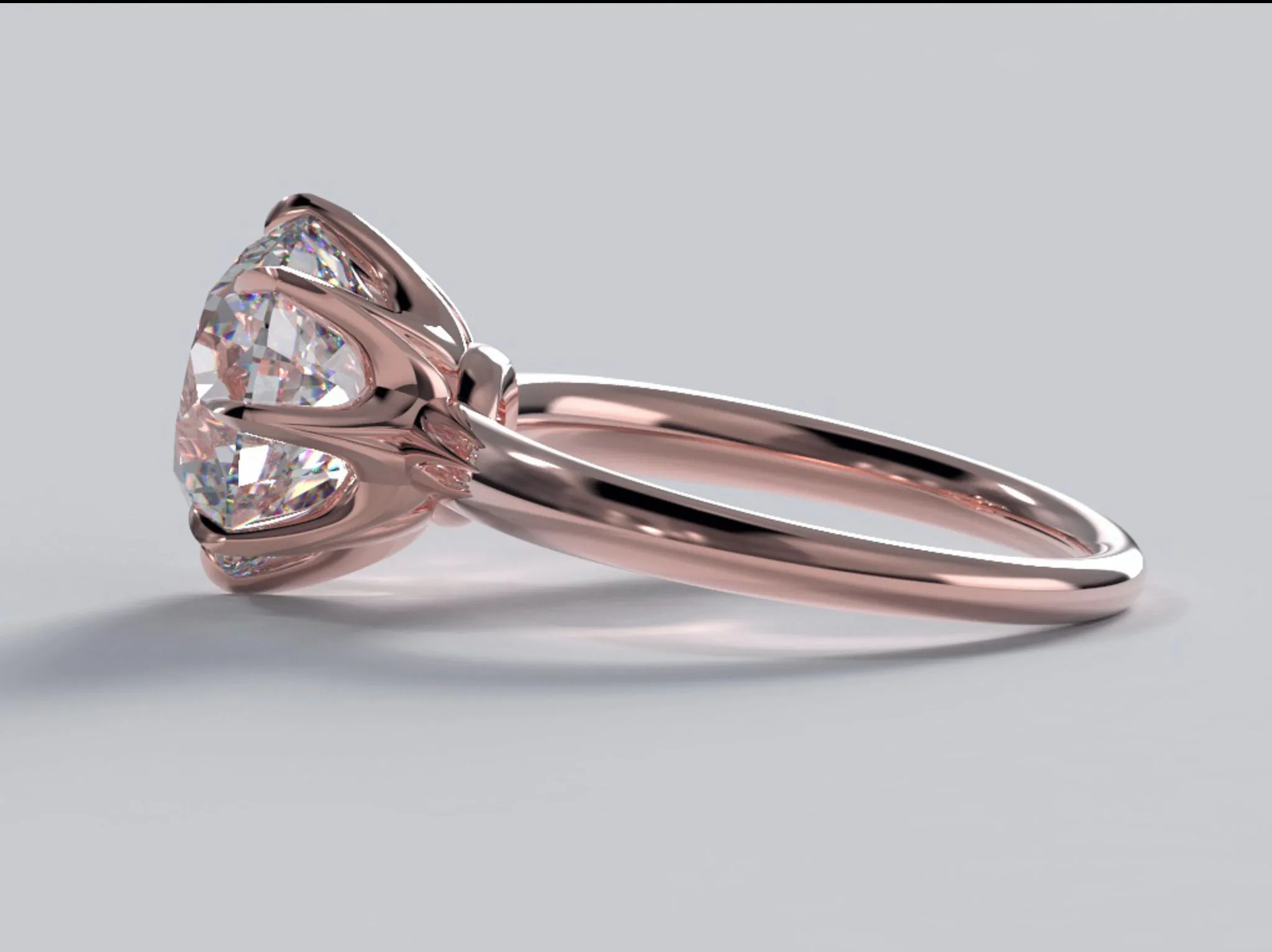 1.50 Ct Brilliant Cut Round Diamond Solitaire Engagement Ring *Rose Gold
