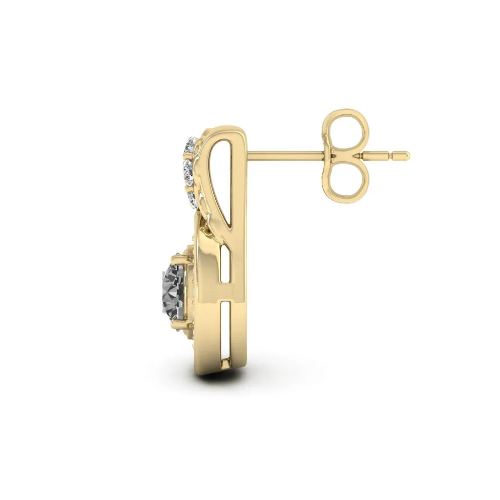 1.53 d.e.w cts Katie Moissanite Stud Earrings
