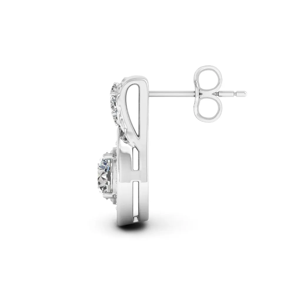 1.53 d.e.w cts Katie Moissanite Stud Earrings
