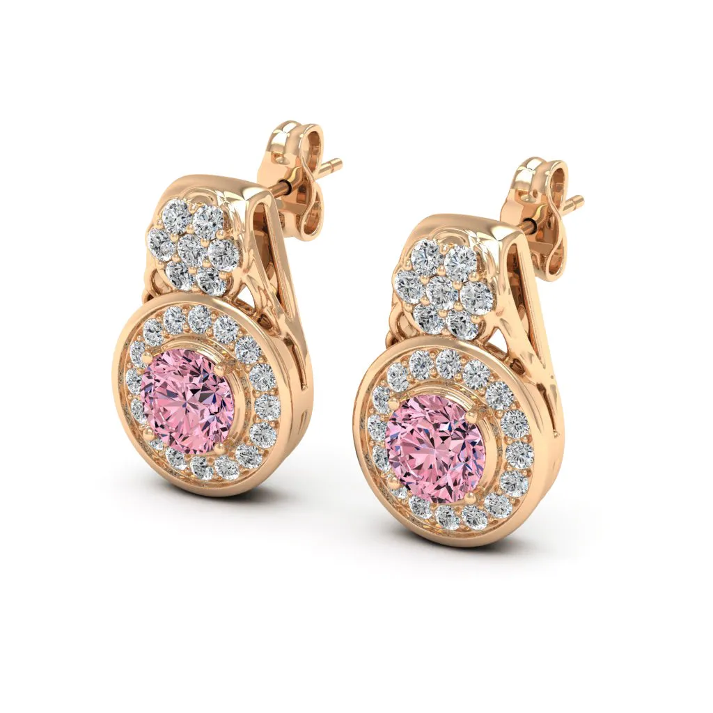1.53 d.e.w cts Katie Moissanite Stud Earrings