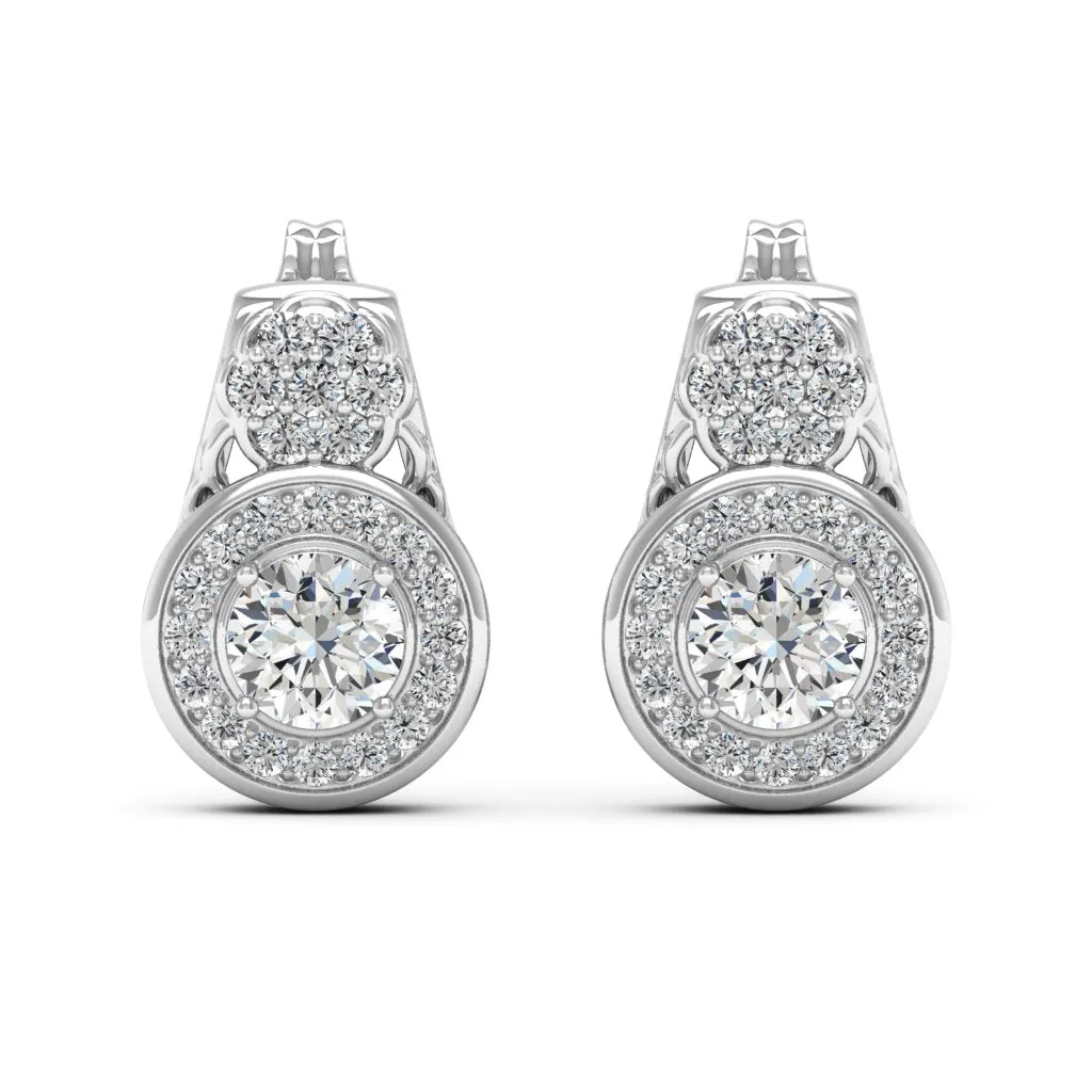 1.53 d.e.w cts Katie Moissanite Stud Earrings