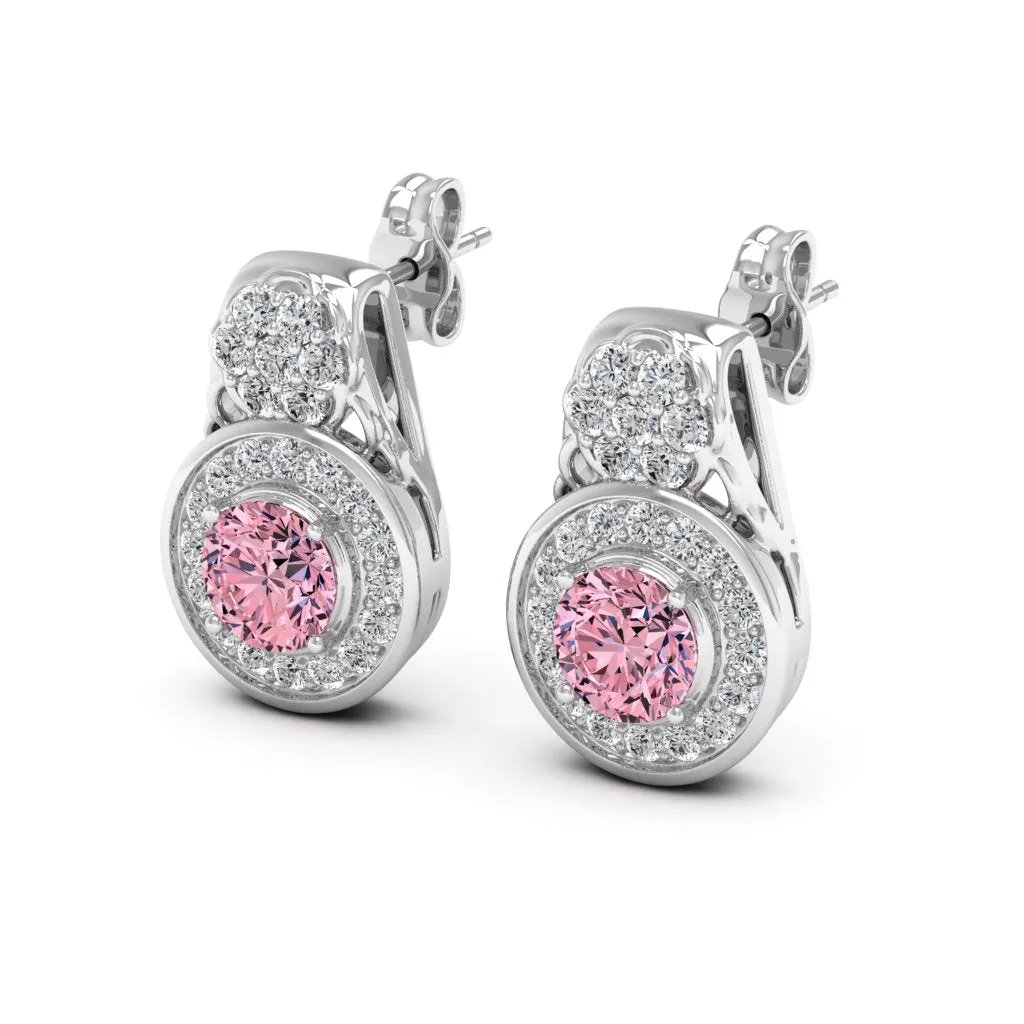 1.53 d.e.w cts Katie Moissanite Stud Earrings