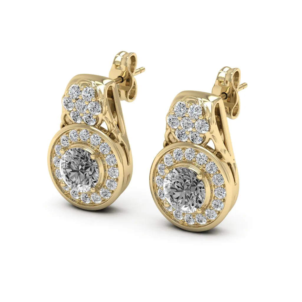 1.53 d.e.w cts Katie Moissanite Stud Earrings