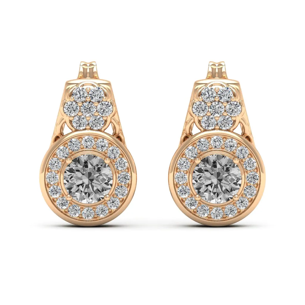 1.53 d.e.w cts Katie Moissanite Stud Earrings