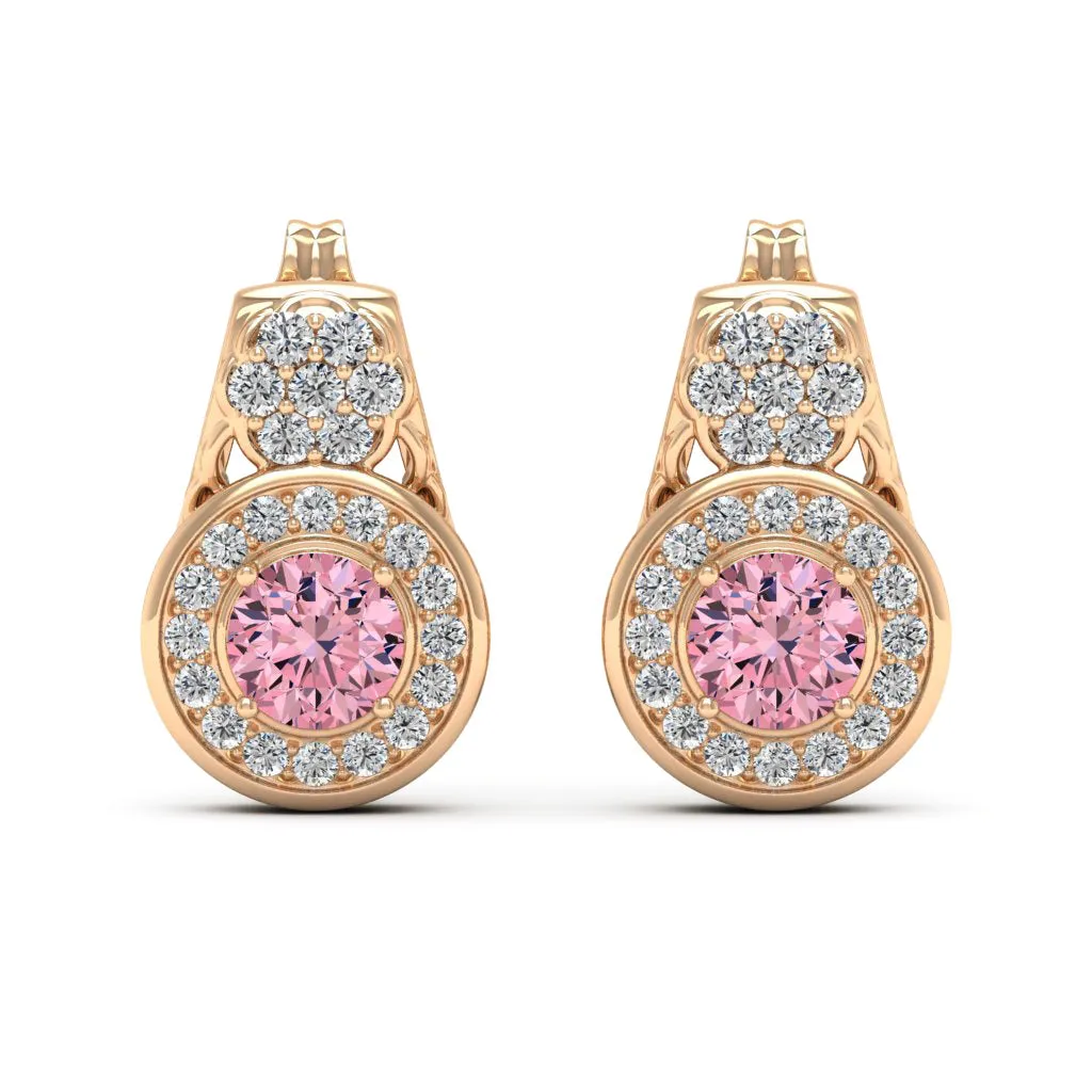 1.53 d.e.w cts Katie Moissanite Stud Earrings