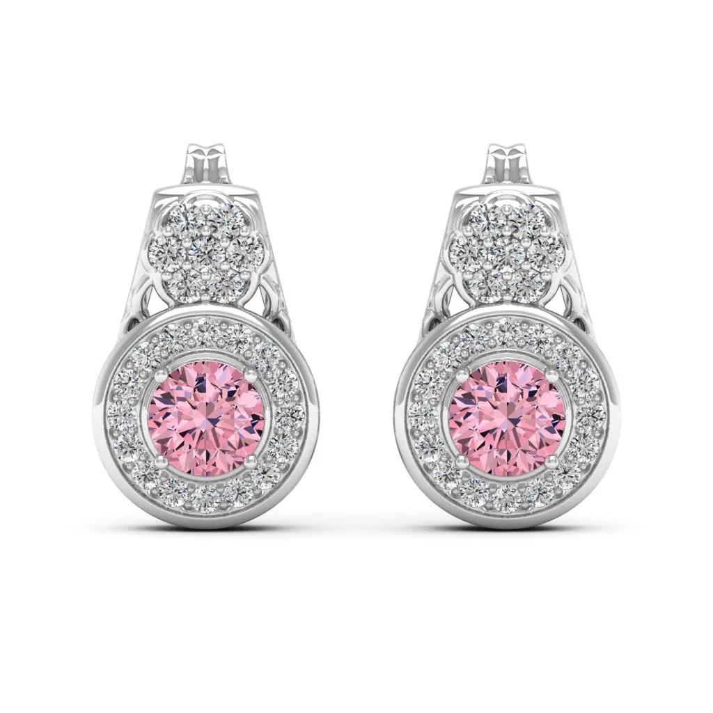 1.53 d.e.w cts Katie Moissanite Stud Earrings