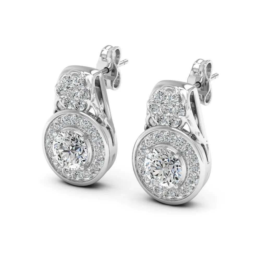 1.53 d.e.w cts Katie Moissanite Stud Earrings