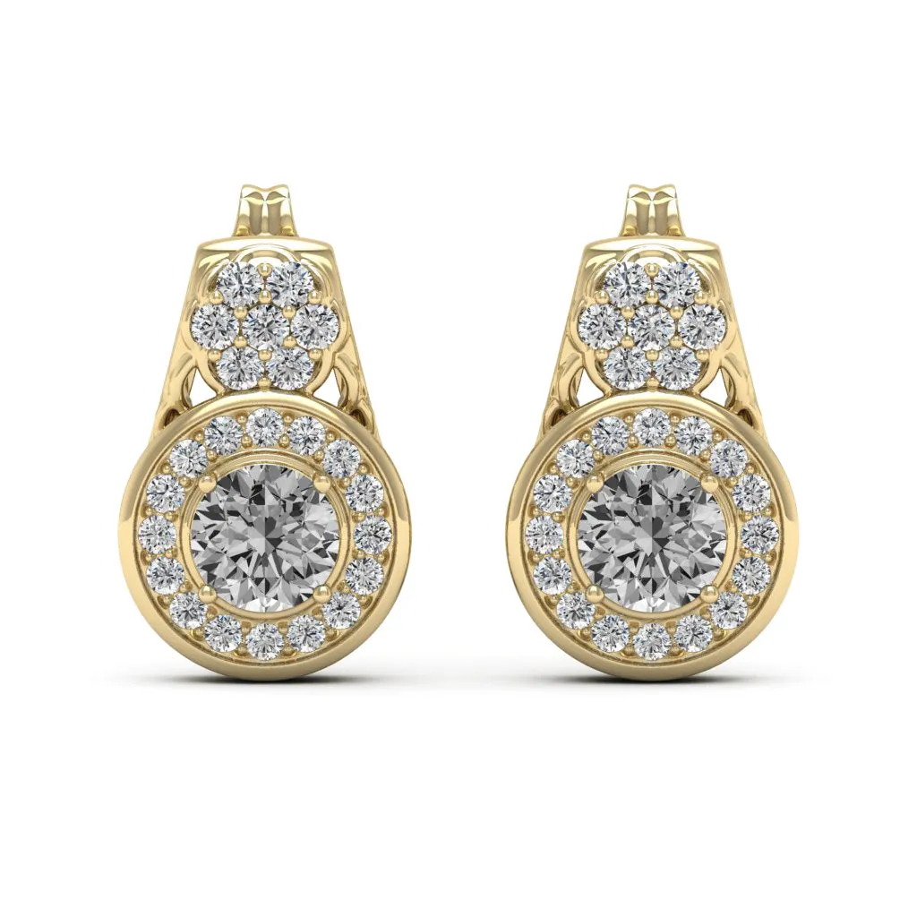 1.53 d.e.w cts Katie Moissanite Stud Earrings