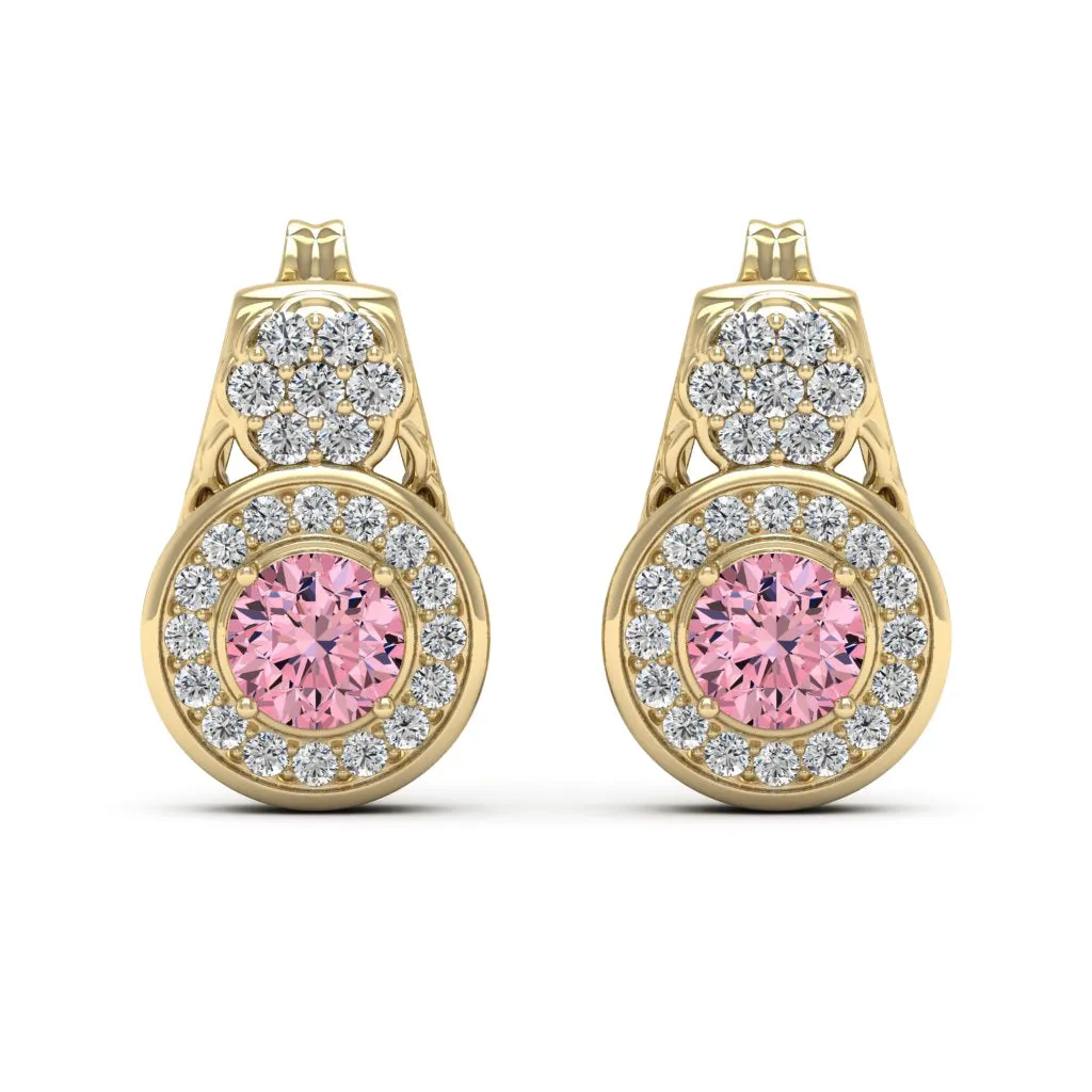 1.53 d.e.w cts Katie Moissanite Stud Earrings
