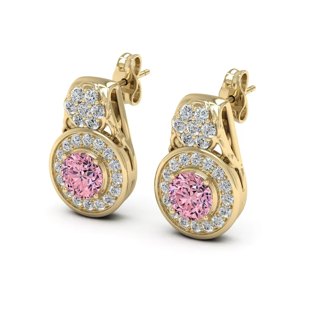 1.53 d.e.w cts Katie Moissanite Stud Earrings