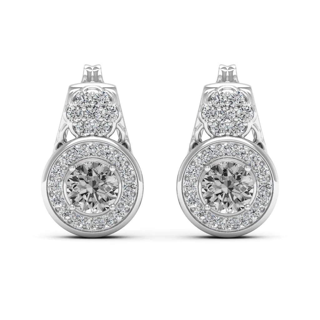 1.53 d.e.w cts Katie Moissanite Stud Earrings