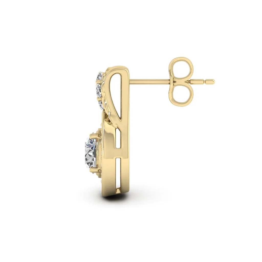 1.53 d.e.w cts Katie Moissanite Stud Earrings