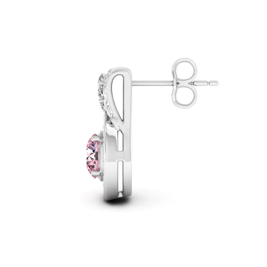 1.53 d.e.w cts Katie Moissanite Stud Earrings