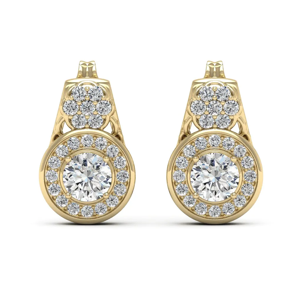 1.53 d.e.w cts Katie Moissanite Stud Earrings