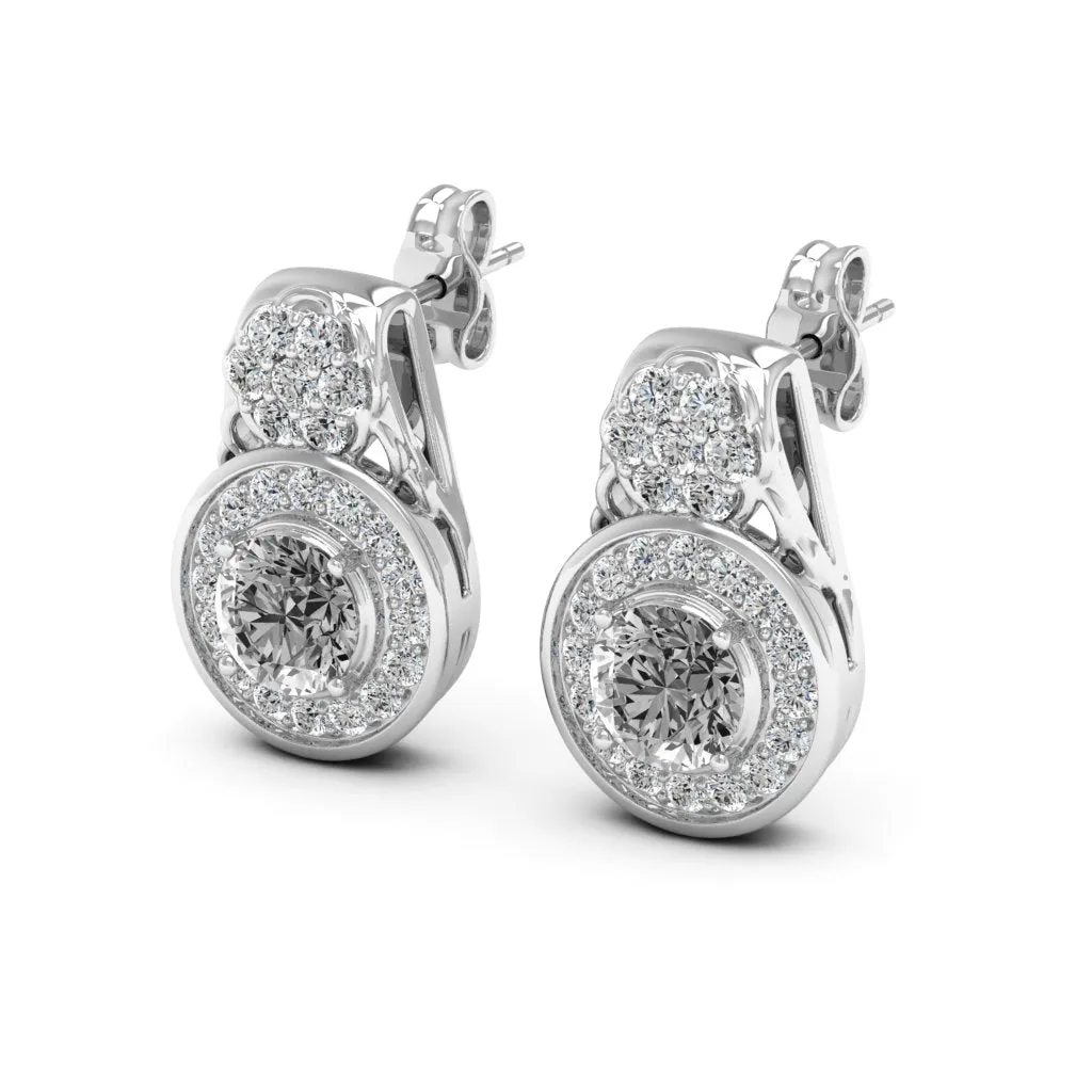 1.53 d.e.w cts Katie Moissanite Stud Earrings