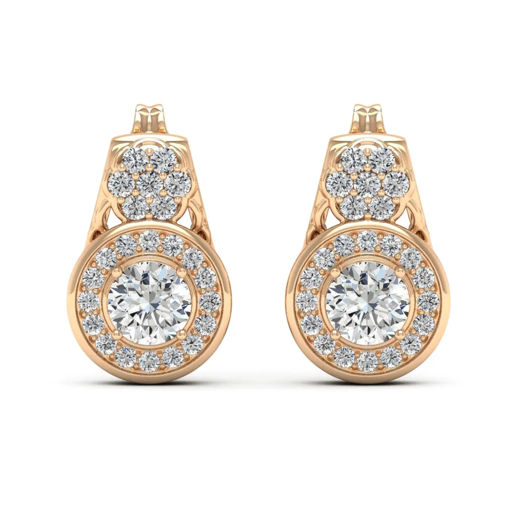 1.53 d.e.w cts Katie Moissanite Stud Earrings