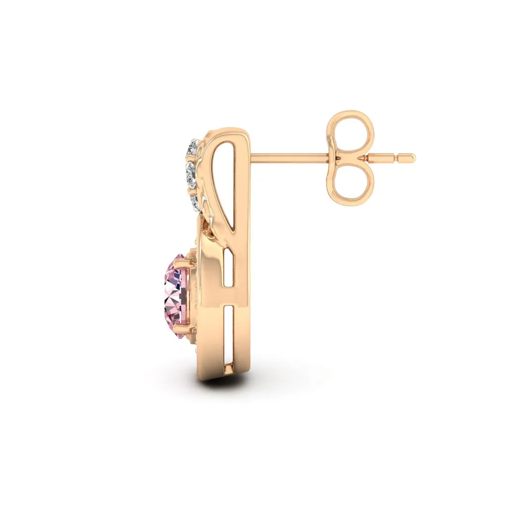 1.53 d.e.w cts Katie Moissanite Stud Earrings