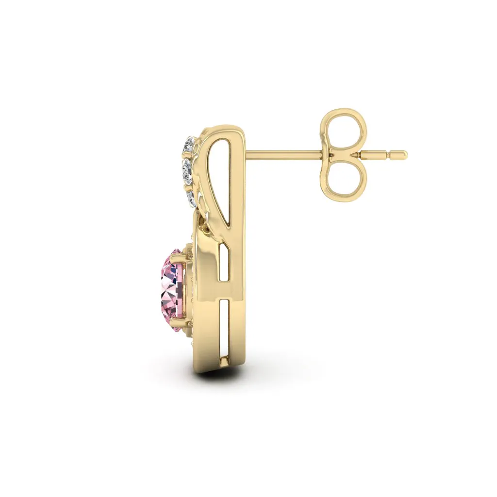 1.53 d.e.w cts Katie Moissanite Stud Earrings