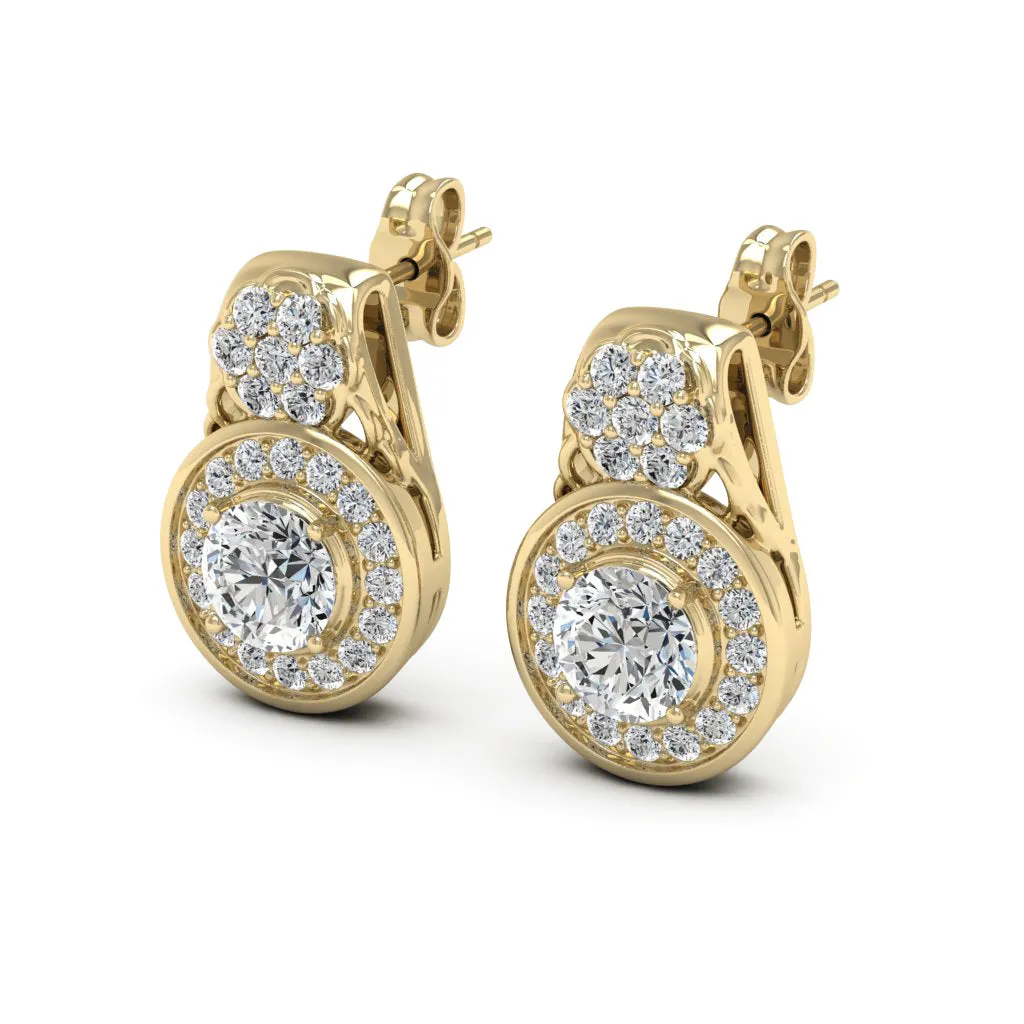 1.53 d.e.w cts Katie Moissanite Stud Earrings