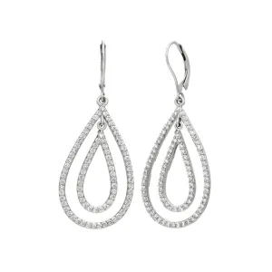 1.65 Carat Natural Diamond Earrings G SI 14K White Gold