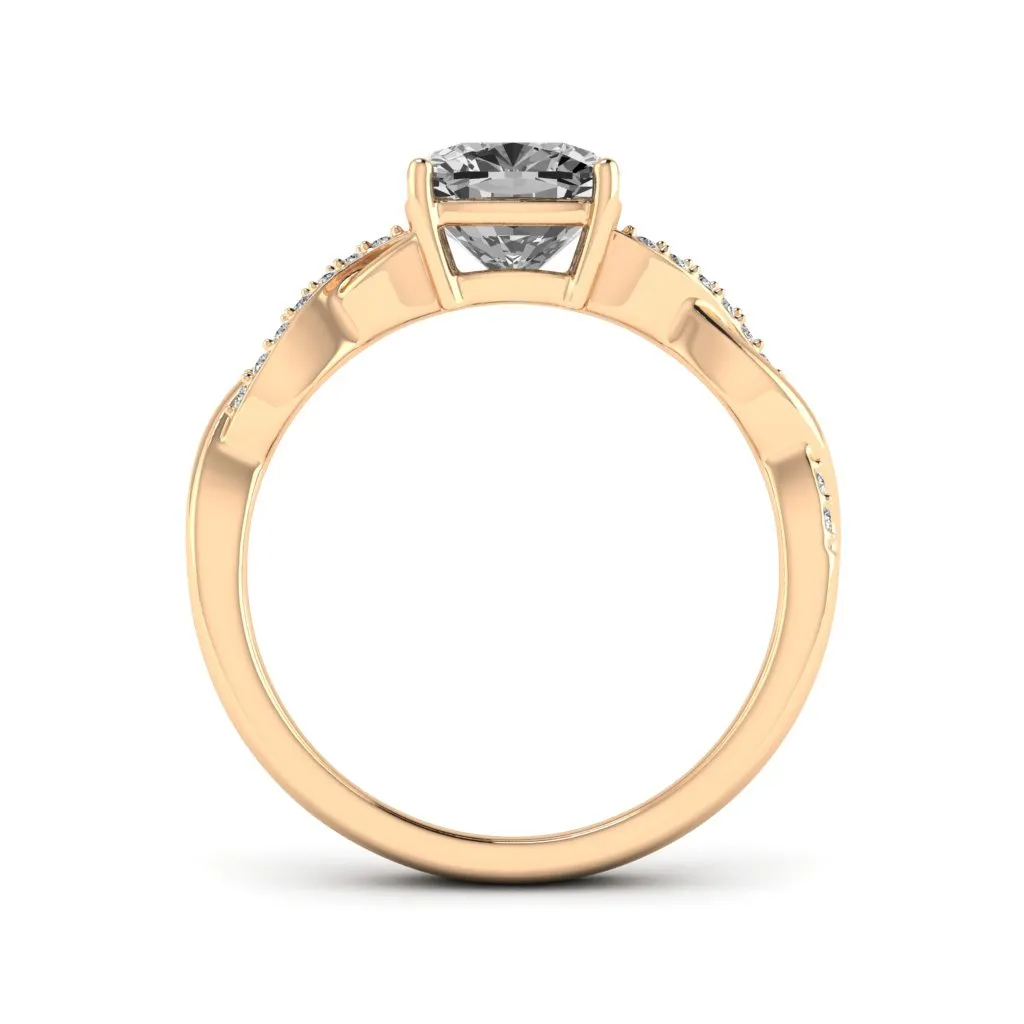 1.79 d.e.w cts Claudia Moissanite Ring