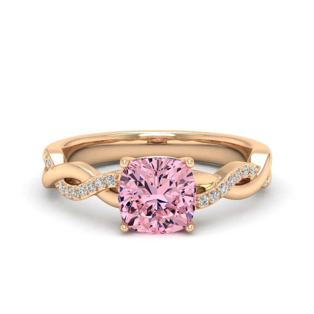 1.79 d.e.w cts Claudia Moissanite Ring