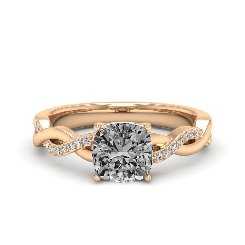 1.79 d.e.w cts Claudia Moissanite Ring
