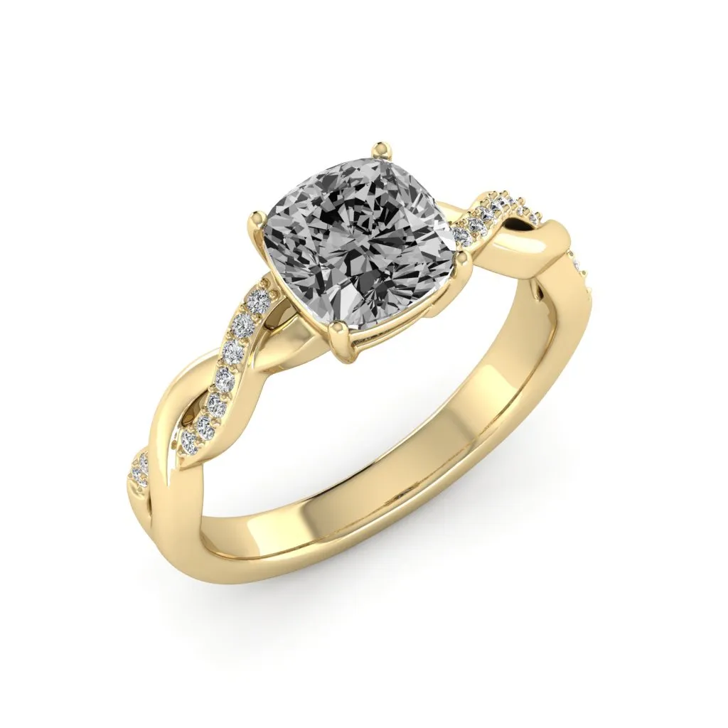 1.79 d.e.w cts Claudia Moissanite Ring