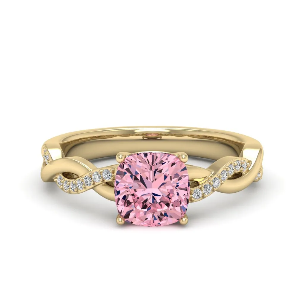 1.79 d.e.w cts Claudia Moissanite Ring