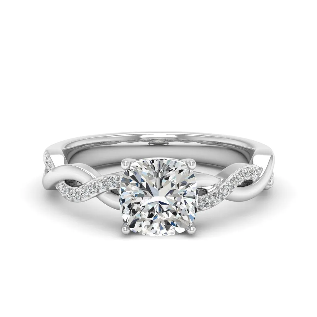 1.79 d.e.w cts Claudia Moissanite Ring