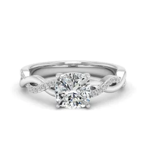 1.79 d.e.w cts Claudia Moissanite Ring