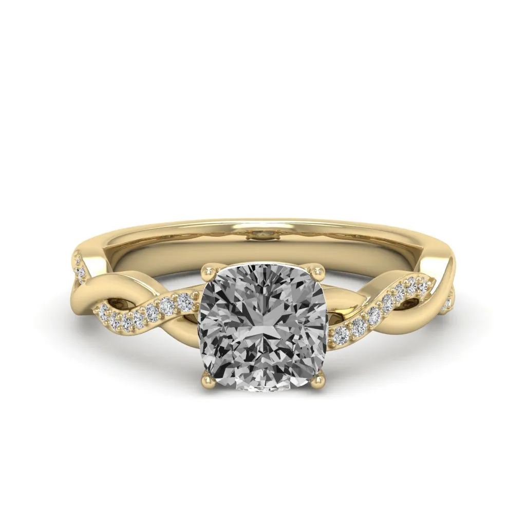 1.79 d.e.w cts Claudia Moissanite Ring