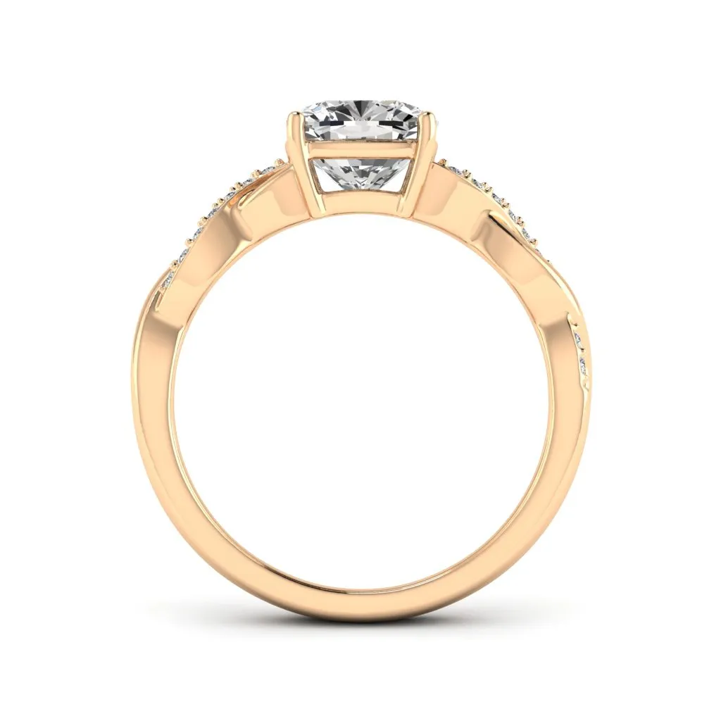 1.79 d.e.w cts Claudia Moissanite Ring