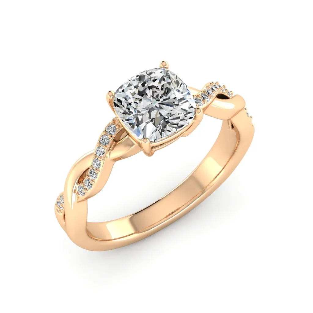 1.79 d.e.w cts Claudia Moissanite Ring