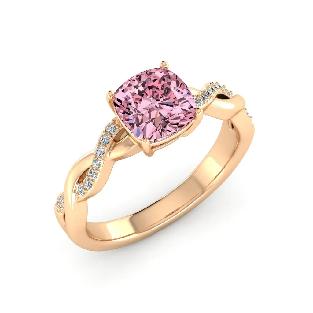 1.79 d.e.w cts Claudia Moissanite Ring